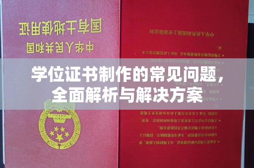 岗巴学位证书制作的常见问题，全面解析与解决方案
